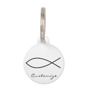Christliches Fischsymbol Ichthys Thunder_Cove Haustiermarke