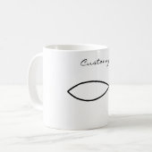 Christliches Fischsymbol Ichthys Thunder_Cove Kaffeetasse (Vorderseite Links)
