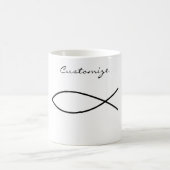 Christliches Fischsymbol Ichthys Thunder_Cove Kaffeetasse (Mittel)