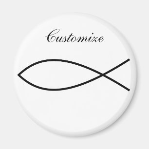 Christliches Fischsymbol Ichthys Thunder_Cove Magnet