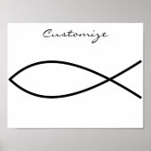 Christliches Fischsymbol Ichthys Thunder_Cove Poster (Vorne)