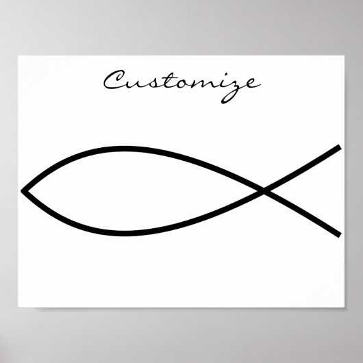 Christliches Fischsymbol Ichthys Thunder_Cove Poster (Vorne)