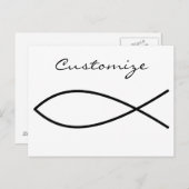 Christliches Fischsymbol Ichthys Thunder_Cove Postkarte (Vorne/Hinten)