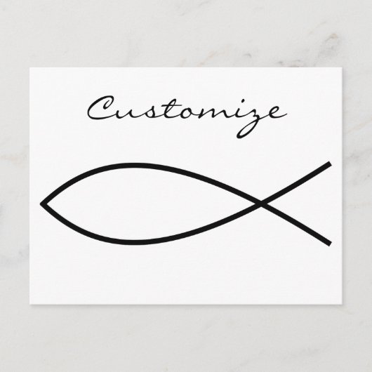 Christliches Fischsymbol Ichthys Thunder_Cove Postkarte (Vorderseite)