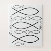 Christliches Fischsymbol Ichthys Thunder_Cove Puzzle (Vertikal)