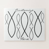 Christliches Fischsymbol Ichthys Thunder_Cove Puzzle (Horizontal)