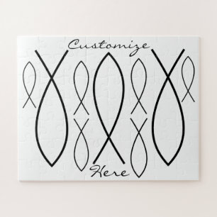 Christliches Fischsymbol Ichthys Thunder_Cove Puzzle