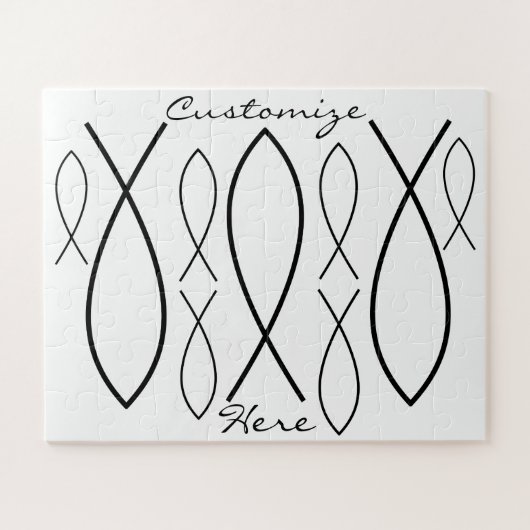 Christliches Fischsymbol Ichthys Thunder_Cove Puzzle (Horizontal)