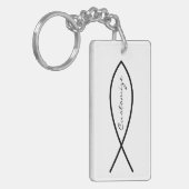 Christliches Fischsymbol Ichthys Thunder_Cove Schlüsselanhänger (Vorderseite links)