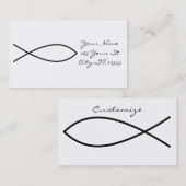 Christliches Fischsymbol Ichthys Thunder_Cove Visitenkarte (Vorne/Hinten)