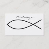 Christliches Fischsymbol Ichthys Thunder_Cove Visitenkarte (Rückseite)