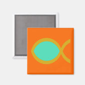 Christliches Fischsymbol Magnet (Vorderseite/Rückseite)