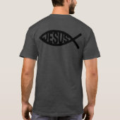 Christliches Fischsymbol mit Jesus Name T-Shirt (Rückseite)