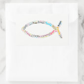 Christliches Fischsymbol Rechteckiger Aufkleber (Tasche)