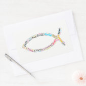 Christliches Fischsymbol Rechteckiger Aufkleber (Umschlag)