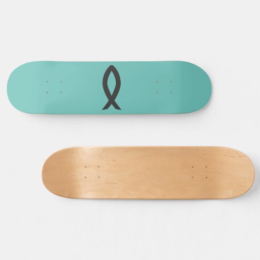 Christliches Fischsymbol Skateboards (Horizontal)