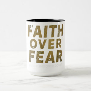 Christliches Fitness-Shirt Faith Over Fear Worko Tasse