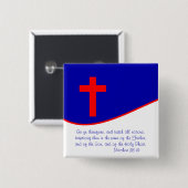 Christliches Flag Inspiriert Button (Vorne & Hinten)