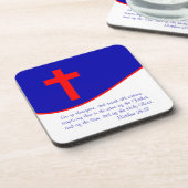 Christliches Flag Inspiriert Getränkeuntersetzer (Linke Seite)