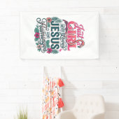 Christliches Flamingo Mädchen Vintage Banner (Insitu)