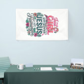 Christliches Flamingo Mädchen Vintage Banner (Messeveranstaltung)