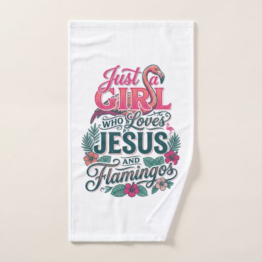 Christliches Flamingo Mädchen Vintage Handtuch (Handtuch)