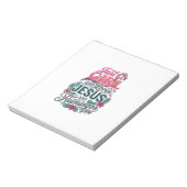 Christliches Flamingo Mädchen Vintage Notizblock (Rotiert)