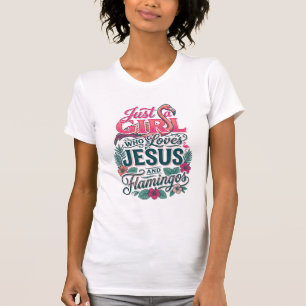 Christliches Flamingo Mädchen Vintage T-Shirt