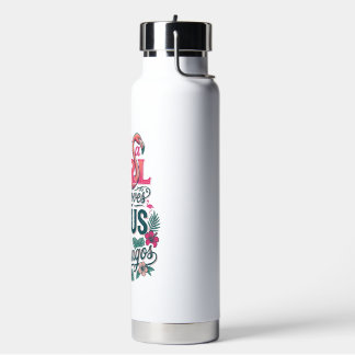 Christliches Flamingo Mädchen Vintage Trinkflasche
