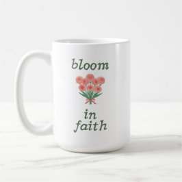 Christliches florales Glaubens-Schriftzug Cozy ein Kaffeetasse