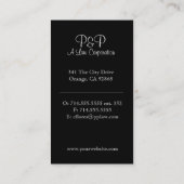 Christliches Flores, Rechtsanwalt am Gesetz, Visitenkarte (Rückseite)