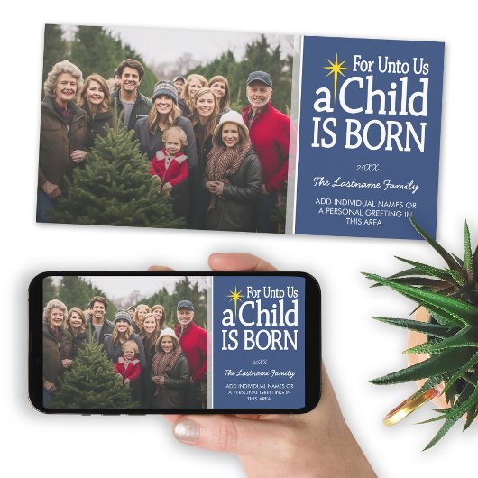 Christliches Foto Weihnachten - Ein Kind ist Gebor