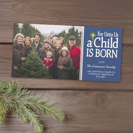 Christliches Foto Weihnachten - Ein Kind ist Gebor