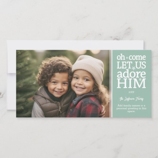 Christliches Foto - Weihnachten Oh, Lass uns Adore (Vorderseite)