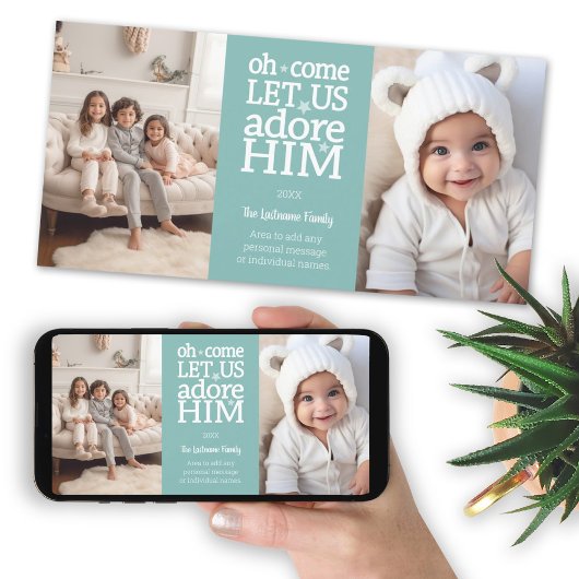 Christliches Foto Weihnachten - Oh, Lass uns Adore