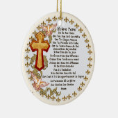 Christliches Französisch-Lordgebet Keramik Ornament (Rechts)