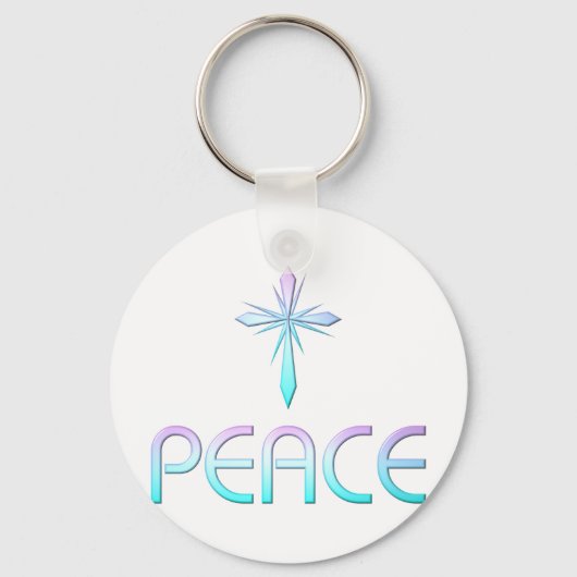 Christliches Friedenskreuz Schlüsselanhänger (Vorderseite)