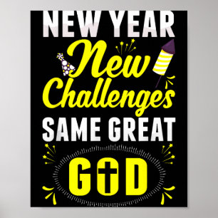 Christliches Frohes Neues Jahr Neue Herausforderun Poster