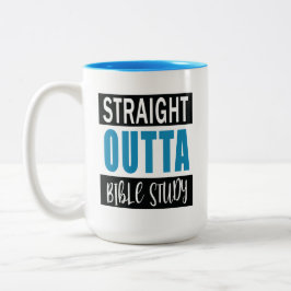 Christliches Funny Bible Study Zitat Blue Zweifarbige Tasse