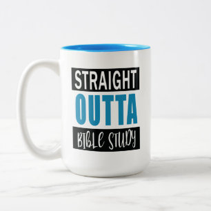Christliches Funny Bible Study Zitat Blue Zweifarbige Tasse