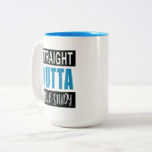 Christliches Funny Bible Study Zitat Blue Zweifarbige Tasse (Vorderseite Links)