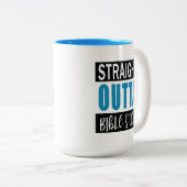 Christliches Funny Bible Study Zitat Blue Zweifarbige Tasse (VorderseiteRechts)