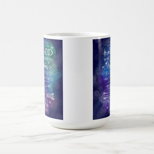 Christliches Galaxieziffergeschenk Kaffeetasse (Mittel)
