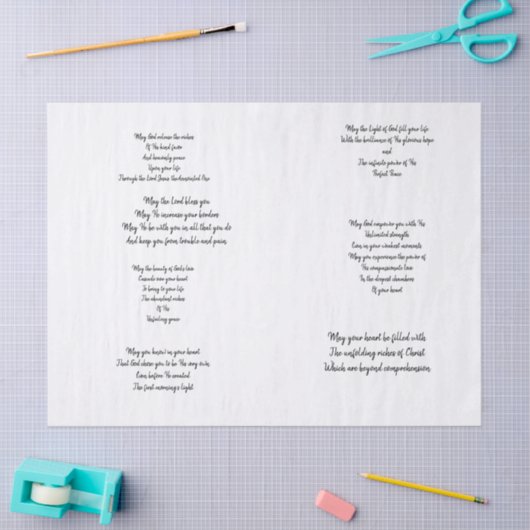 Christliches Gebet Decoupage Seidenpapier (Basteln)