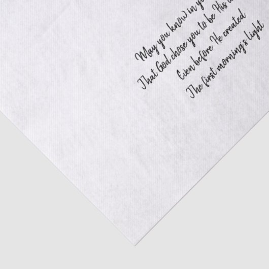 Christliches Gebet Decoupage Seidenpapier (Detail)