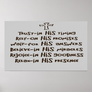 Christliches Gebet des Glaubens Prints N Poster