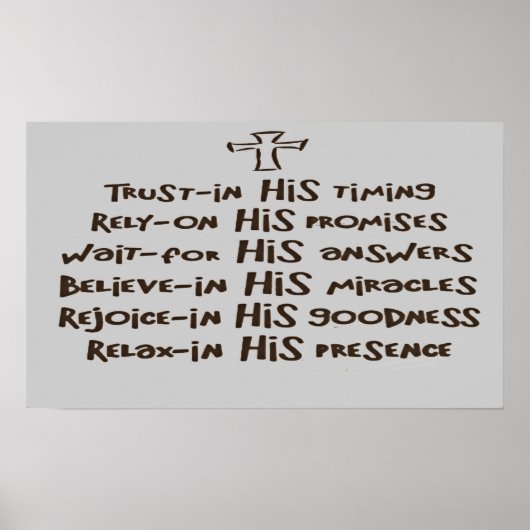 Christliches Gebet des Glaubens Prints N Poster (Vorne)