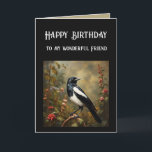 Christliches Gebet für Friend Birthday Magpie Bird Feiertagskarte<br><div class="desc">Christliches Gebet für die Freundin Geburtstag mit einem schönen Magpie-Vogel</div>