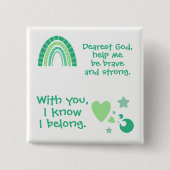 Christliches Gebet für Kinder Grün | Button (Vorderseite)