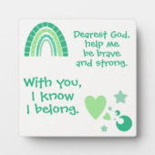 Christliches Gebet für Kinder Grün | Fotoplatte (Vorderseite)